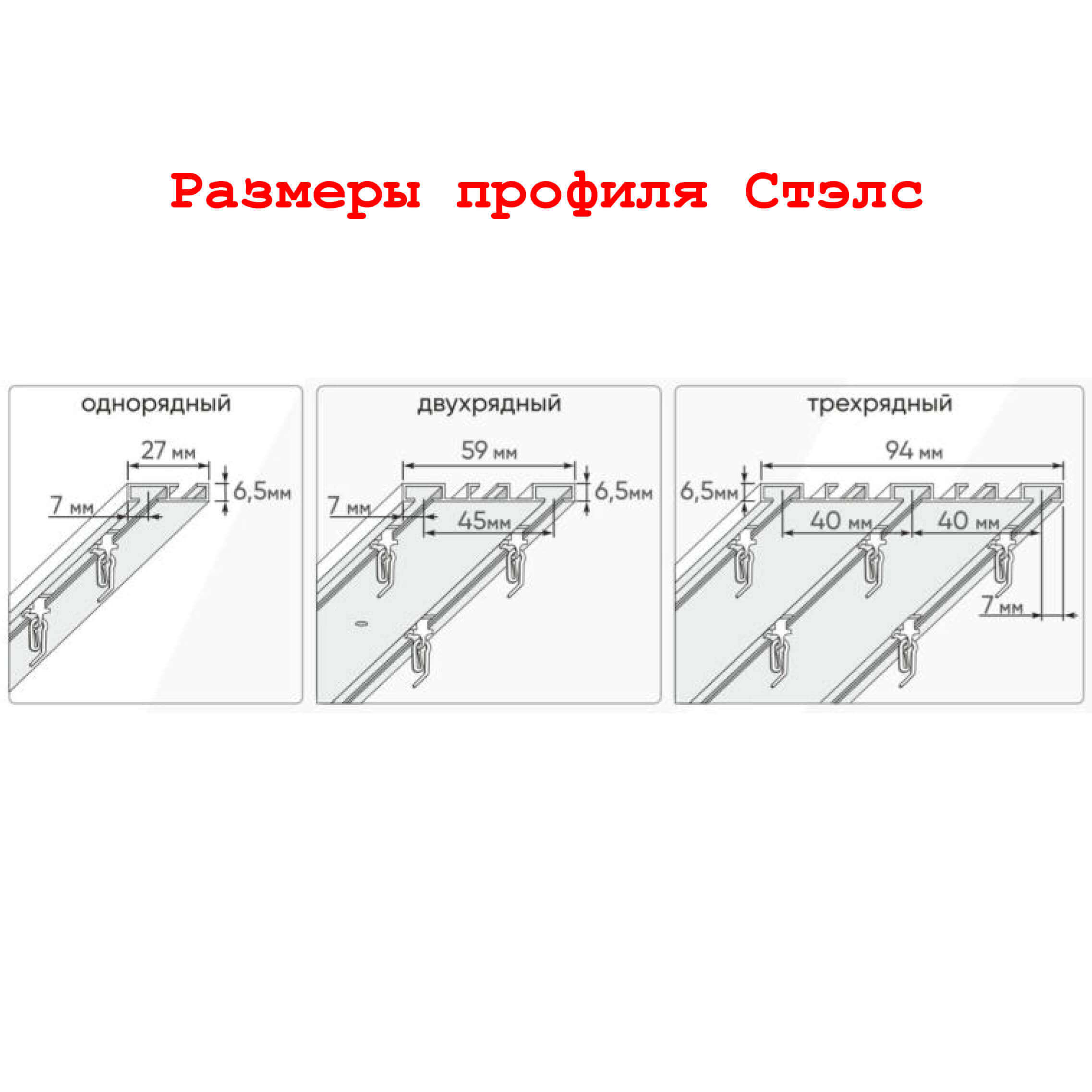 Размеры профиля Стэлс